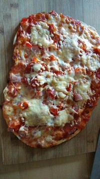 火腿奶酪披萨的做法 步骤7